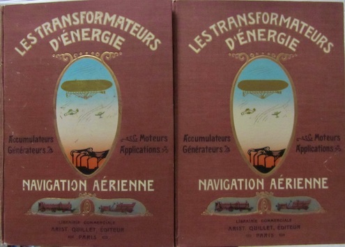 Couverture de NAVIGATION AERIENNE LES TRANSFORMATEURS D'ENERGIE EN 2 TOMES TEXTE ET ATLAS AVEC PLANCHES A SYSTEME 1910
