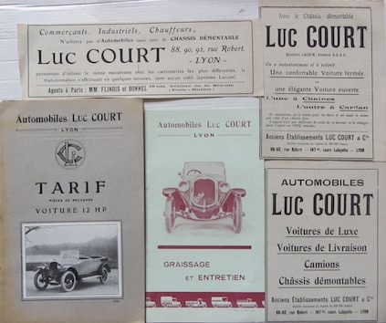 Couverture de AUTOMOBILES LUC COURT 12 HP + DIVERS