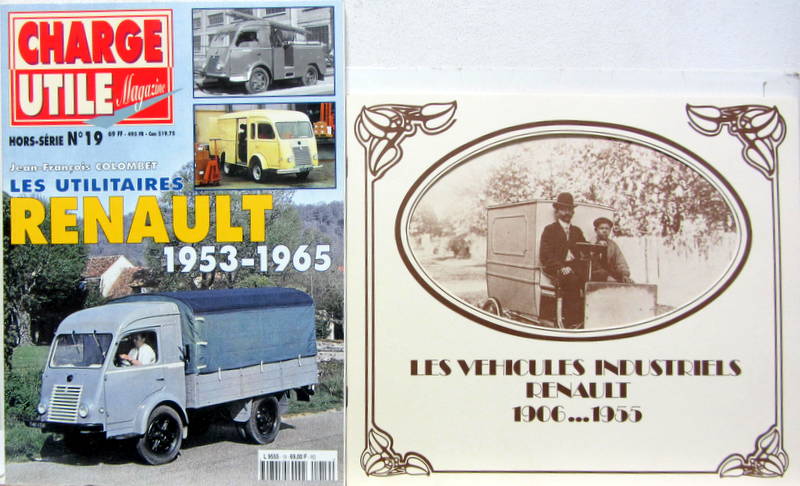 Couverture de RENAULT UTILITAIRES 1953-1965 - 1906-1935 LES VEHICULES INDUSTRIELS RENAULT EN ANGLAIS ET FRANCAIS