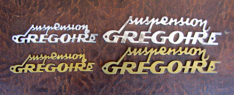 Couverture de GREGOIRE INSIGNE ORIGINAUX DE SUSPENSION AUTO OU MOTO