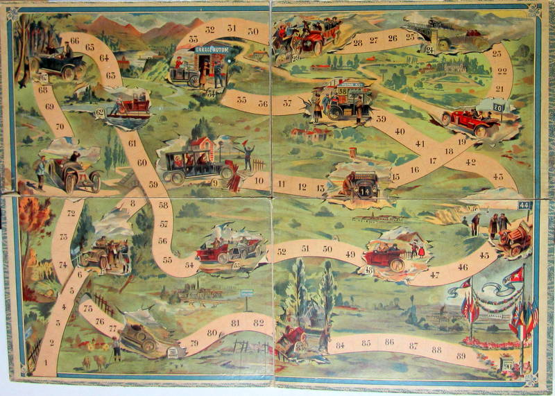 Couverture de JEU DE L'OIE ENVIRON 1910 A 4 VOLETS