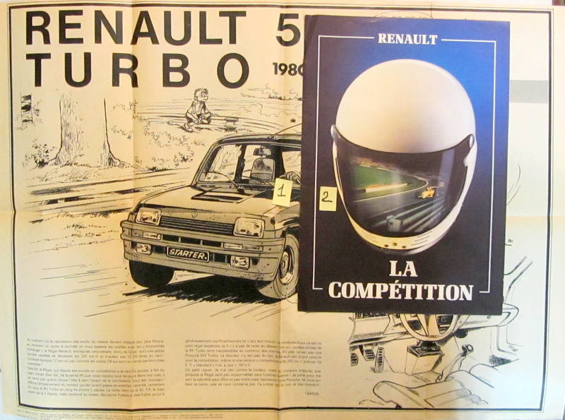 Couverture de RENAULT 5 TURBO GRANDE PLANCHE DE JIDEHEM 1980 - LA COMPETITION 1984