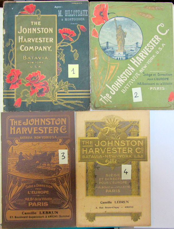 Couverture de THE JOHNSTON HARVESTER COMPANY USA CATALOGUE