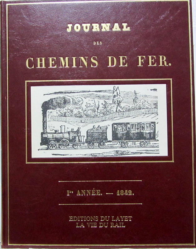 Couverture de 1842 JOURNAL DES CHEMINS DE FER 1ère ANNEEE EN REEDITION DE 1986