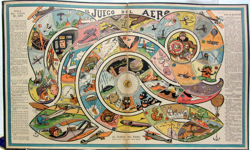 Couverture de EL JUEGO DEL AERO JEU DE L'OIE ENVIRON 1919 A 2 VOLETS
EN ESPAGNOL