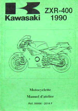 Couverture de 1990 KAWASAKI ZXR 400 MANUEL D'ATELIER