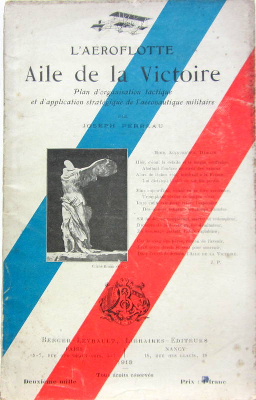 Couverture de 1913 ET LES COMBATS DE 1914 L'AEROFLOTTE AILE DE LA VICTOIRE PLAN D'ORGANISATION TACTIQUE ET D'APPLICATION STATEGIQUE DE L'AERONAUTIQUE MILITAIRE