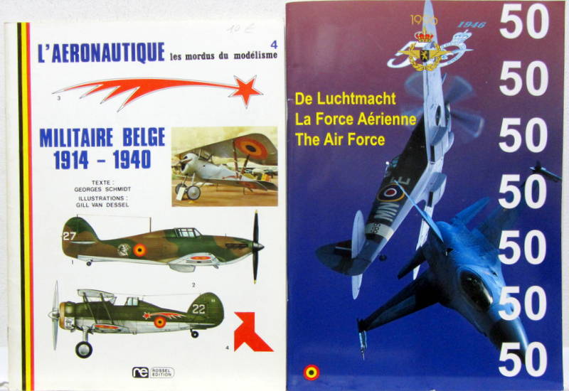 Couverture de L'AERONAUTIQUE BELGE 1914-1940 - LA FORCE AERIENNE BELGE 1996 50 ANS EN FRANCAIS ANGLAIS FLAMAND
