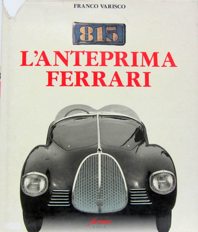 Couverture de L'ANTEPRIMA FERRARI 815 DE F.VARISCO EN ITALIEN