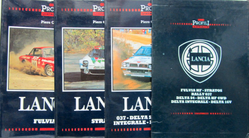 Couverture de LANCIA FULVIA HF STRATOS RALLY 037 DELTA S4 HF 4WD INTEGRALE 16V EN 3 VOLUMES ET EMBOITAGE