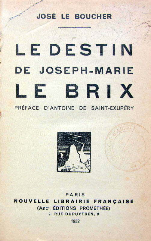Couverture de LE DESTIN DE JOSEPH-MARIE LE BRIX 1932