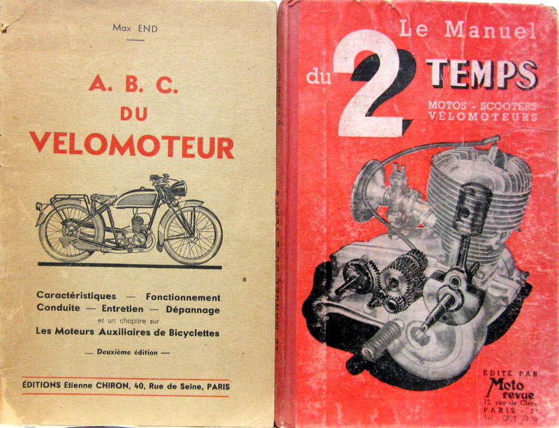 Couverture de 1947 OU 1945 ABC DU VELOMOTEUR DESCRIPTION ENTRETIEN ET MOTEURS AUXILLIAIRES DE VELO - LE MANUEL DU 2 TEMPS PAR MOTO REVUE DE 1953