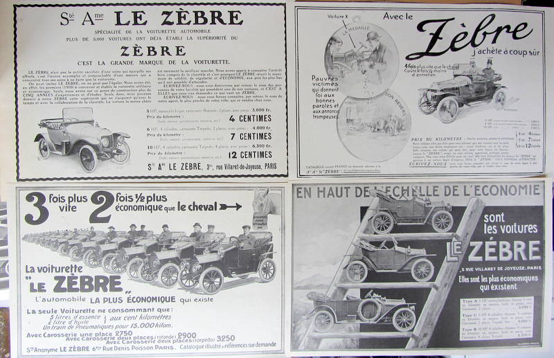 Couverture de LE ZEBRE A PARIS   PUBLICITE DECOUPEE DANS LES REVUES D'EPOQUE