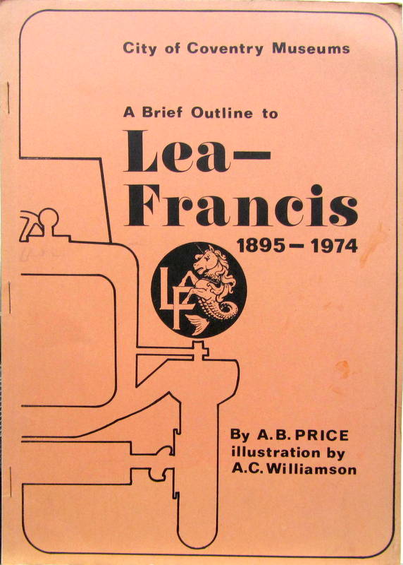 Couverture de 1895-1974 LEA FRANCIS CATALOGUE EN ANGLAIS