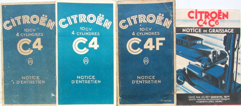 Couverture de CITROEN C4 C4F LIVRET D'ENTRETIEN AU CHOIX