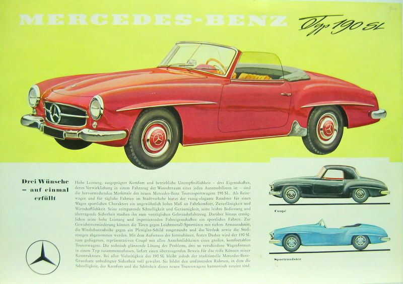 Couverture de MERCEDES 190 SL PROSPECTUS REF 316