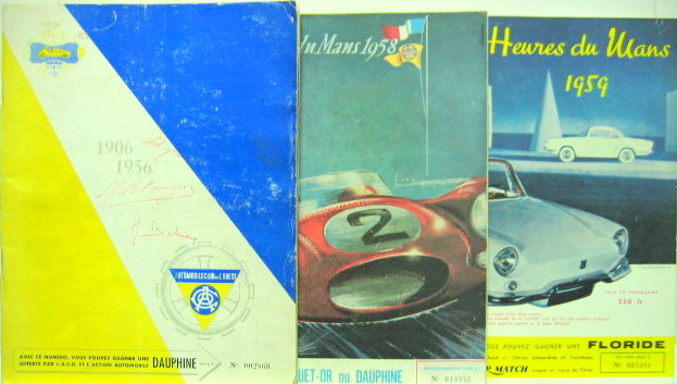 Couverture de 1956-1958-1959 PROGRAMME DES 24 HEURES DU MANS DESSIN DE GEO HAM AU CHOIX