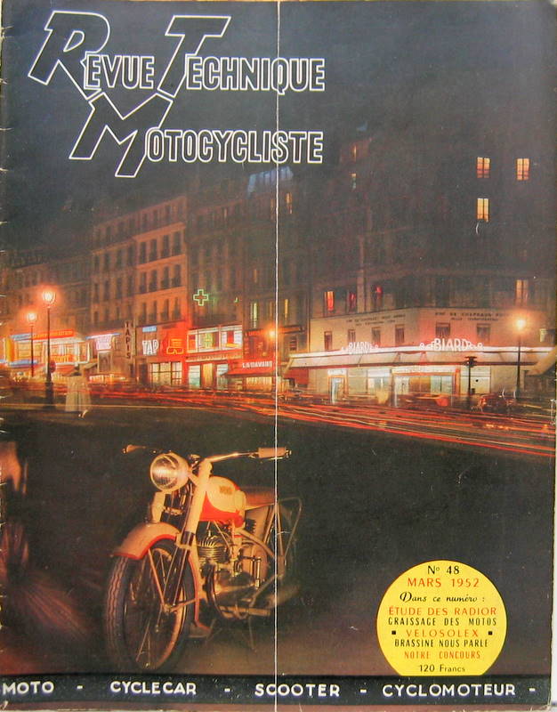 Couverture de 1952-3 RADIOR 125 CC TETRA ET RN3T VELOSOLEX ELECTRICITE DES BSA SERIE C