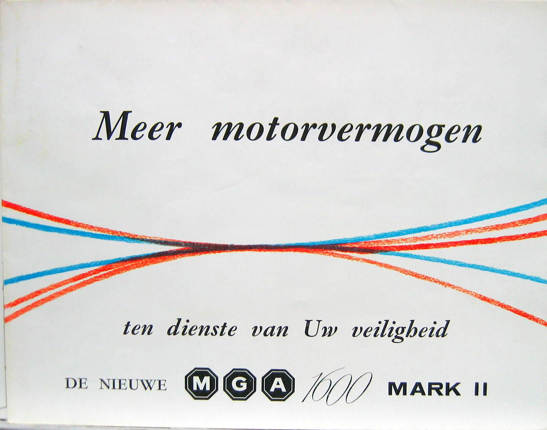 Couverture de 1961  MGA 1600 MK II DEPLIANT EN FLAMAND N°66160M