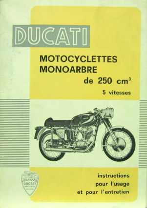 Couverture de 1964-12 DUCATI 250 CM3 5 VITESSES LIVRET D'ENTRETIEN