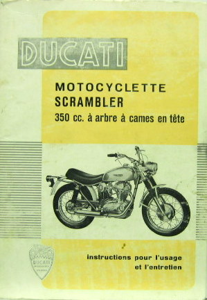 Couverture de 1969-2 DUCATI SCRAMBLER 350 CC LIVRET D'ENTRETIEN