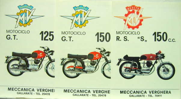 Couverture de MV 125 GT ET 150 GT -RS S  CC  PROSPECTUS EN ITALIEN