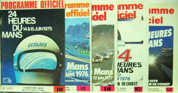 Couverture de 1975-1976-1977-1978-1979 PROGRAMME DES 24 HEURES DU MANS  AU CHOIX