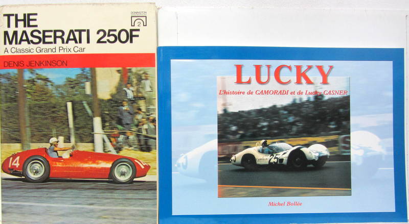 Couverture de THE MASERATI 250 F DE DENIS JENKINSON - LUCKY L'HISTOIRE DE CAMORADI ET DE LUCKY CASNER