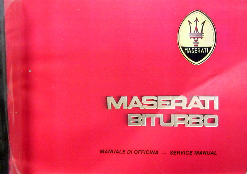 Couverture de MASERATI BITURBO 2000-2500 CARBURATEUR MANUEL EN ITALIEN ET ANGLAIS