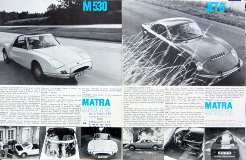 Couverture de MATRA 530 ET JET 6 PROSPECTUS