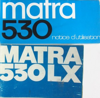 Couverture de MATRA 530 LX LIVRET D'ENTRETIEN