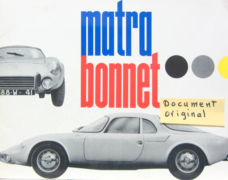 Couverture de MATRA BONNET DJET V CATALOGUE