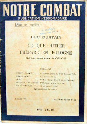Couverture de CE QUE HITLER PREPARE EN POLOGNE