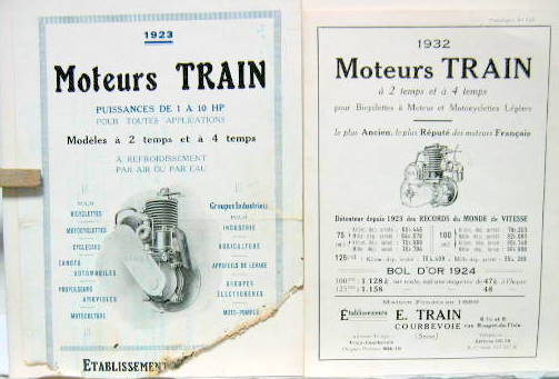 Couverture de 1923-1932 MOTEURS TRAIN 2 ET 4 TEMPS A COURBEVOIE AU CHOIX