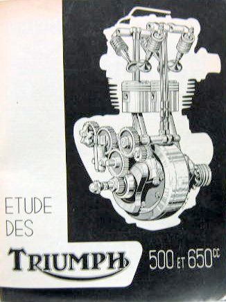 Couverture de 1954 TRIUMPH 500 ET 650 TWIN 
REVUE TECHNIQUE MOTO
