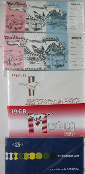Couverture de 1964 65-66-68-71FORD MUSTANG LIVRET D'ENTRETIEN EN FAC SIMILE EN ANGLAIS