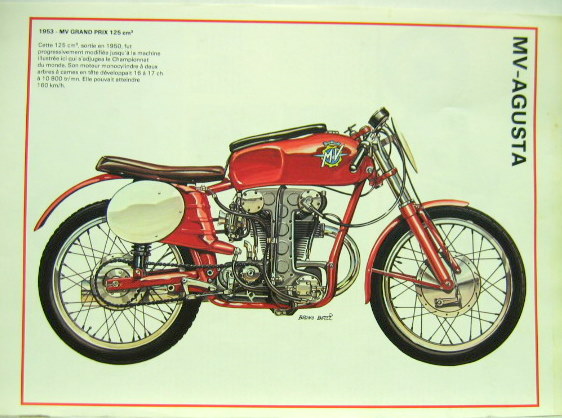 Couverture de MV GP 125 CM3 DE 1953 AU DOS PETIT HISTORIQUE DE LA MARQUE