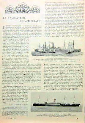 Couverture de LA NAVIGATION COMMERCIALE 1898