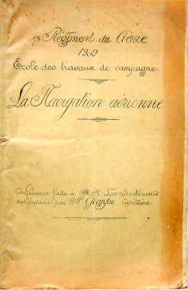 Couverture de 1909 LA NAVIGATION AERIENNE 7 ème REGIMENT DU GENIE BALLONS ET AVIATION ET SON AVENIR PLUS SUR LES PLANEURS