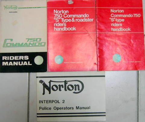 Couverture de NORTON COMMANDO ET INTERPOL LIVRET D'ENTRETIEN EN ANGLAIS AU CHOIX