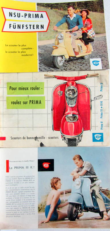 Couverture de NSU SCOOTER PRIMA - PRIMA V-III-IIIK-D - PRIMA IIIK KL CATALOGUE