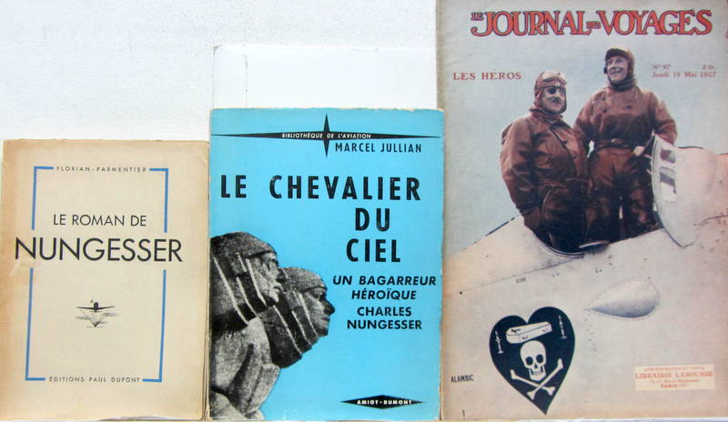 Couverture de LE ROMAN DE NUNGESSER - LE CHEVALIER DU CIEL - 1927 LE DEPART DES HEROS NUNGESSER ET COLI