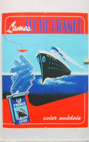 Couverture de ILE DE FRANCE BELLE AFFICHE POUR LAMES DE RAZOIR DE M. DERY