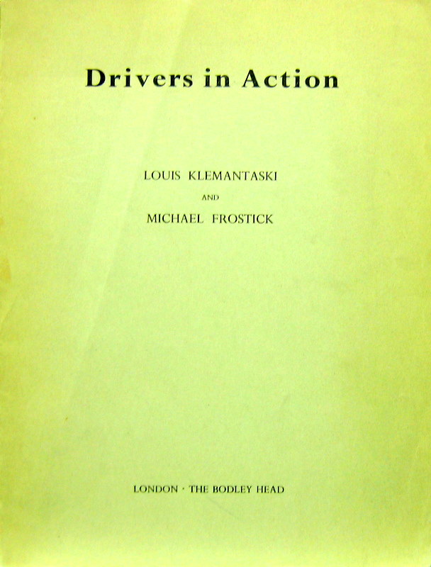 Couverture de DRIVERS EN ACTION LOUIS KLEMANTASKI AND MICHAEL FROSTICK EN ANGLAIS