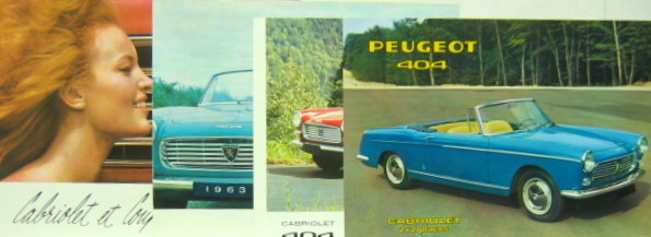 Couverture de PEUGEOT 404 CABRIOLET ET COUPE CATALOGUE