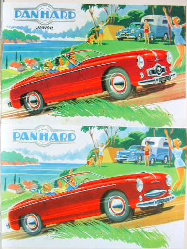 Couverture de 1952-53 ET 1953-54 PANHARD JUNIOR CATALOGUE EN COPIE COULEUR