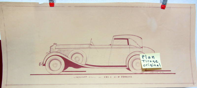 Couverture de CARROSSERIE  JANSSEN SUR PANHARD CABRIOLET 4 PLACES 6DS3 3 23 HP TIRAGE ORIGINAL D'EPOQUE