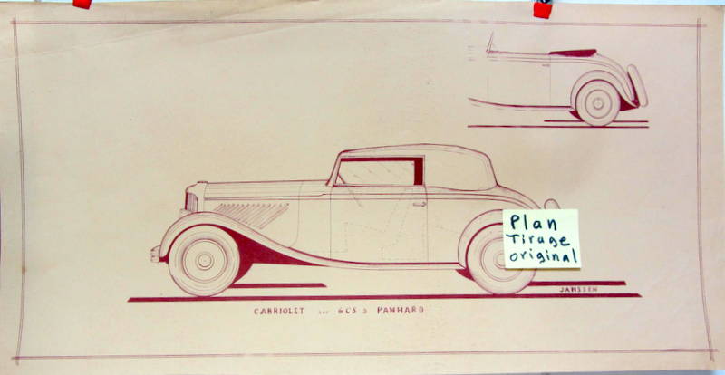 Couverture de CARROSSERIE  JANSSEN PANHARD CABRIOLET 6CS 3 TIRAGE ORIGINAL D'EPOQUE