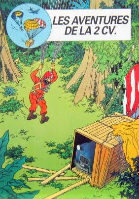 Couverture de 1985 CITROEN LES AVENTURES DE LA 2 CV TINTIN