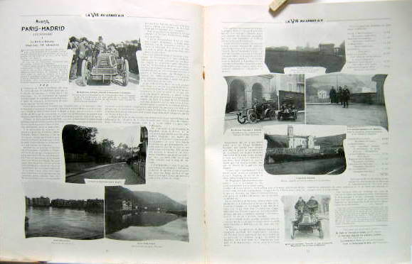 Couverture de AVANT PARIS MADRID 1903 L'ITINERAIRE DE PARIS A BEHOBIE FRONTIERE 750 KM LA VIE AU GRAND AIR